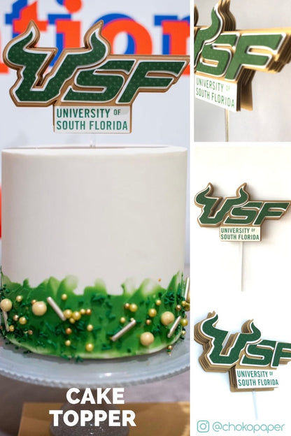 Graduation Cake Topper, USF, UF, FIU, FAU, FSU Cake Topper